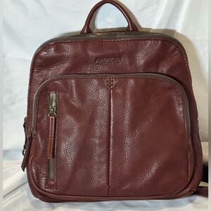 American Leather Co small Cleveland Backpack in brandy NWOT